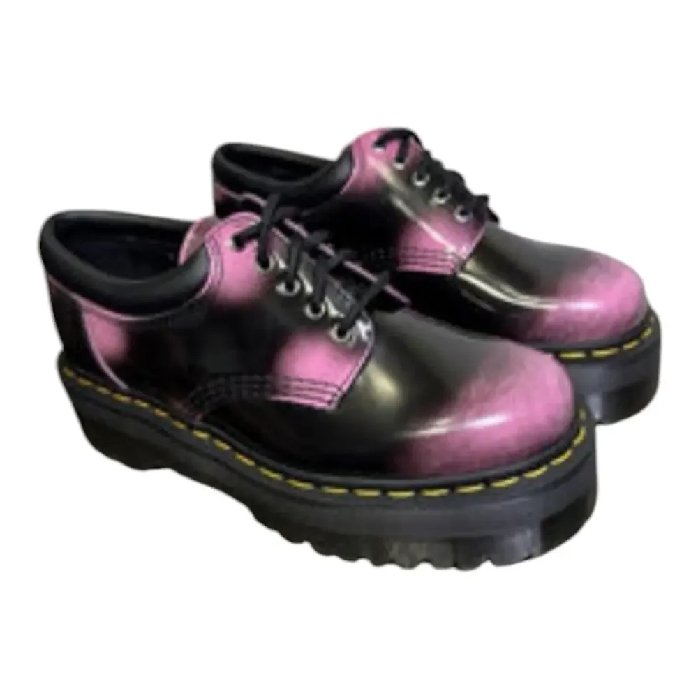 Dr. Martens Purple Black Leather Patent Lug Sole Platform Men's‎ Shoes Size 11